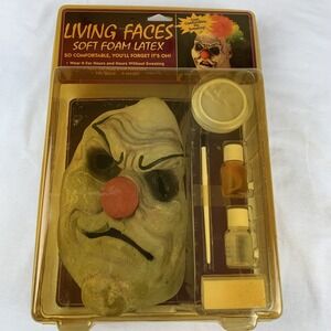Fun World Living Faces II Soft Foam Latex Scary Clown Mask Kit  9403 Halloween